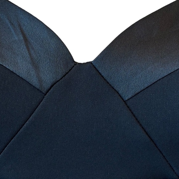 Aidan Mattox Black Mesh Trim Dress - Picture 4 of 8